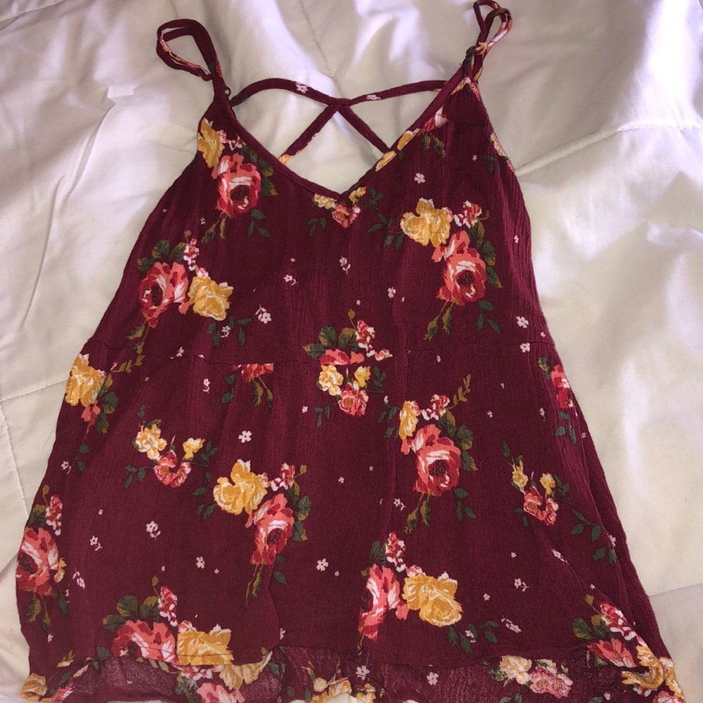 Burgundy tank top